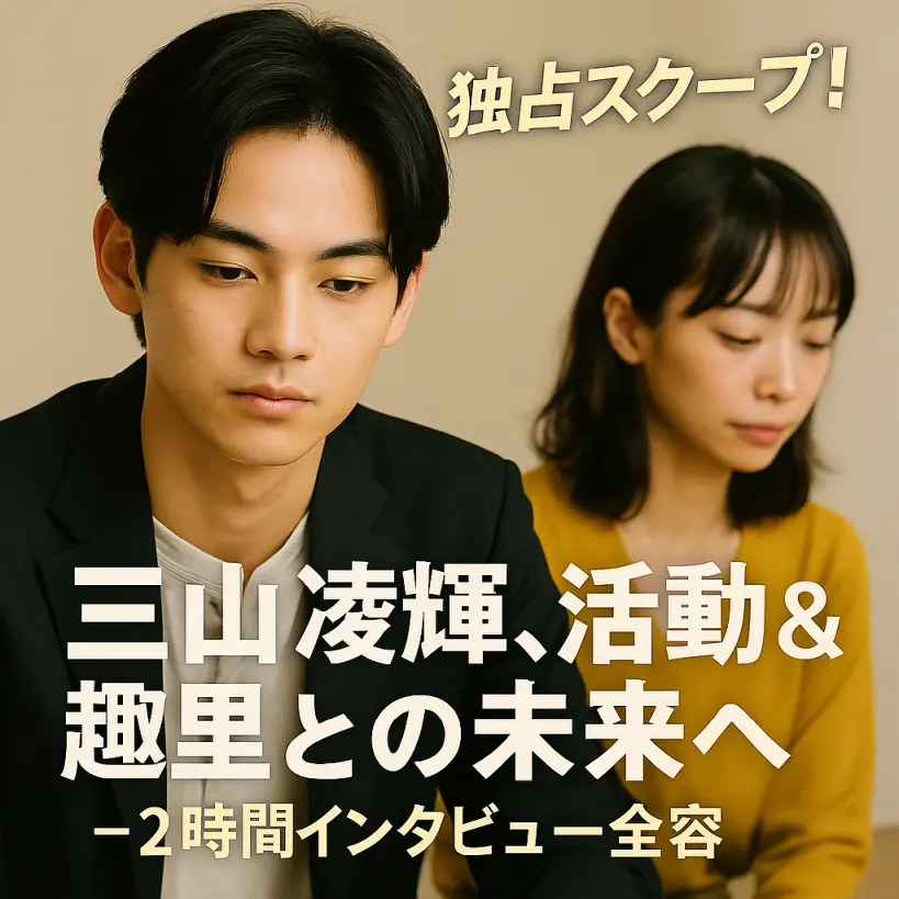 独占スクープ!三山凌輝、活動休止&趣里との未来へ—2時間インタビュー全容