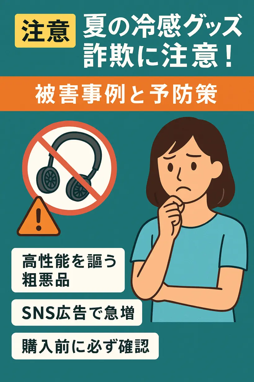【注意】夏の冷感グッズ詐欺に注意！被害事例と予防策を解説